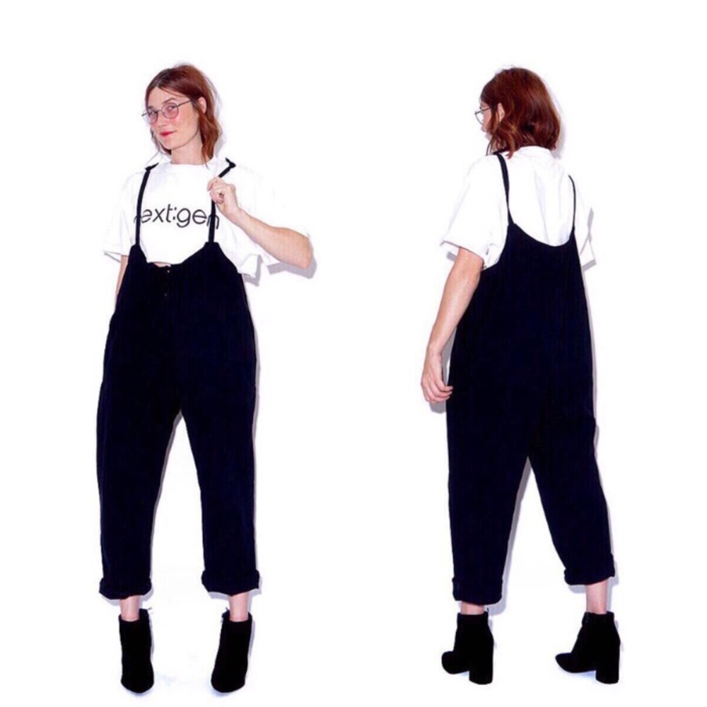 Black Linen Overalls - One Size Fits Most